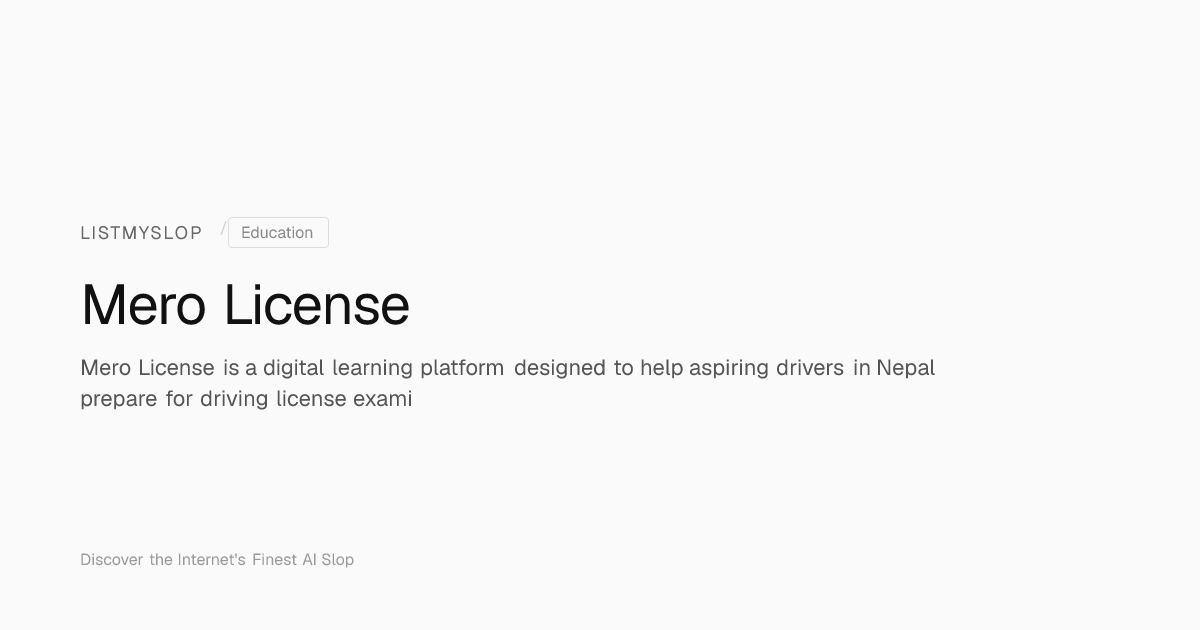 Mero License — ListMySlop
